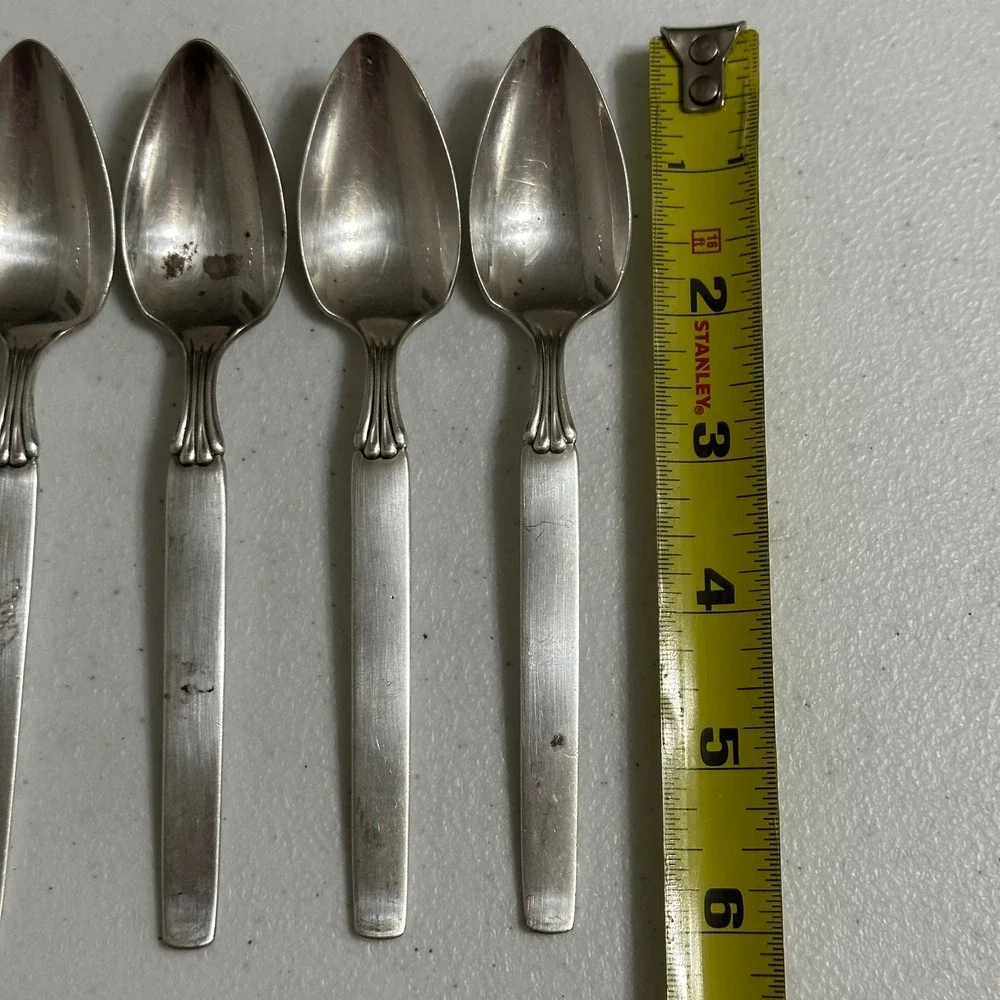 7 Oneida Community Twilight Fruit Spoons Lot MCM Silver Plate Flatware Vintage
